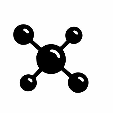 vector illustration of a single molecule