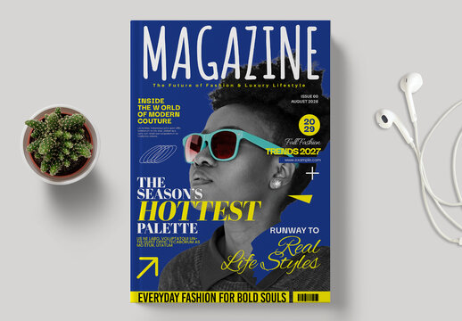 Modern Fashion Magazine Cover Template