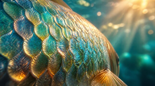 Colorful Fish Scale Texture