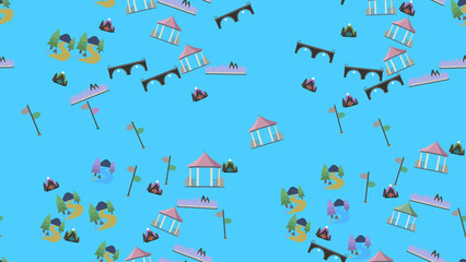 Stylized Outdoor Scene Pattern © durotul