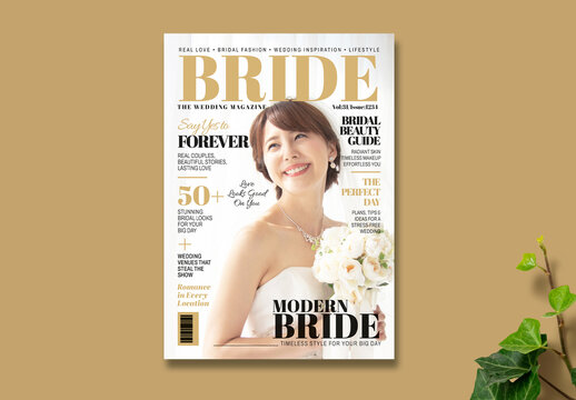 Bride Magazine Cover Template
