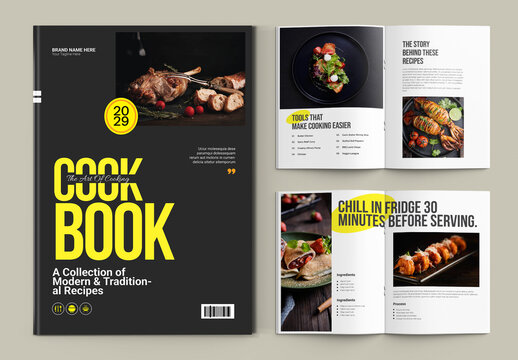 Cook Book Template Brochure Layout