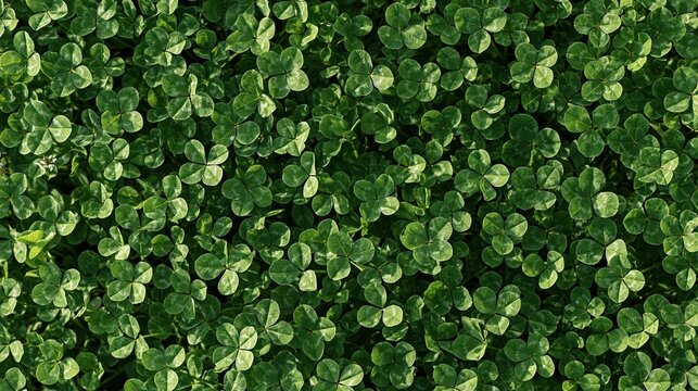 Dense green clover leaves filling the frame