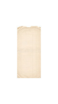 Blank Vintage Receipt Ledger Slip Isolated on Transparent Background