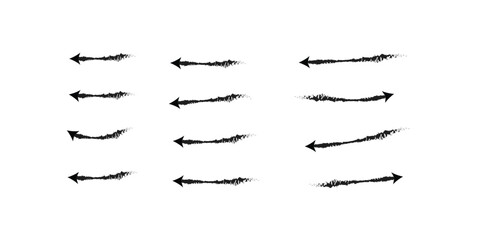Obraz premium Hand Drawn Grunge Brush Arrow Vector Set for Graphic Design ProjectsHand Drawn Grunge Brush Arrow Vector Set for Graphic Design Projects