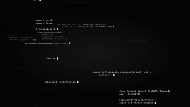 Clean modern white software developer code scrolling seamless loop 4k tech background video