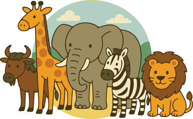 Fototapeta premium set of animals