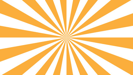 Fototapeta premium Abstract sunburst background featuring orange rays radiating from a central point transparent background
