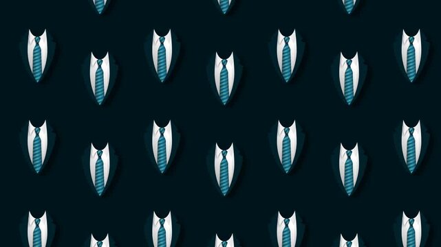 Bosses Day Seamless Pattern Animation with Suit Ties and Corporate Executive Symbols.