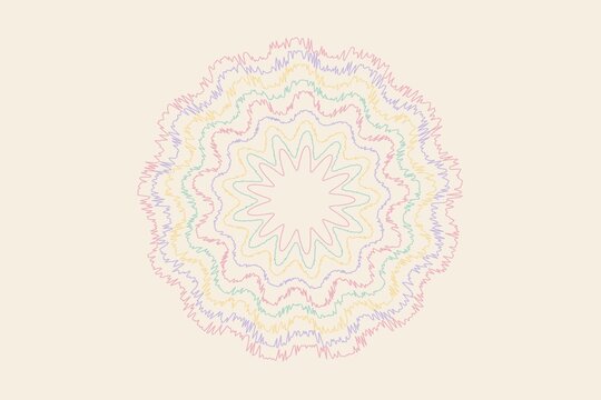 Pastel guilloche rosette line rosette pattern background, modern abstract geometric design, seamless style wallpaper