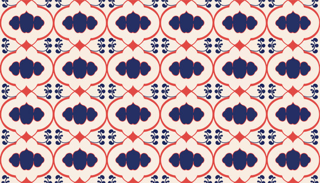 Modern abstract pattern exploring color, movement, and modular repetition creatively.