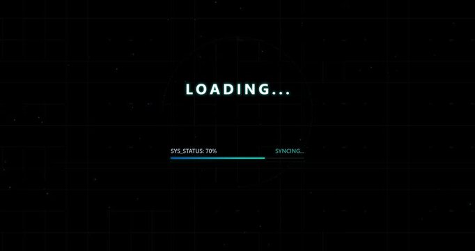 Loading Progress Interface Animation with Circular HUD Elements
