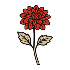 Obraz premium PNG Vibrant red flower illustration.