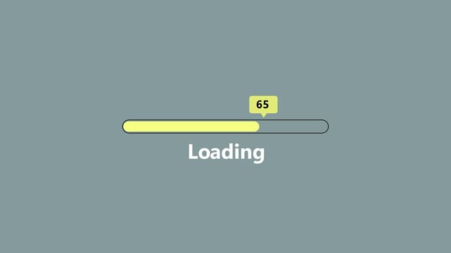 Adult using a computer for download and update software and waiting to loading digital file data form website, motion animate 4k video.