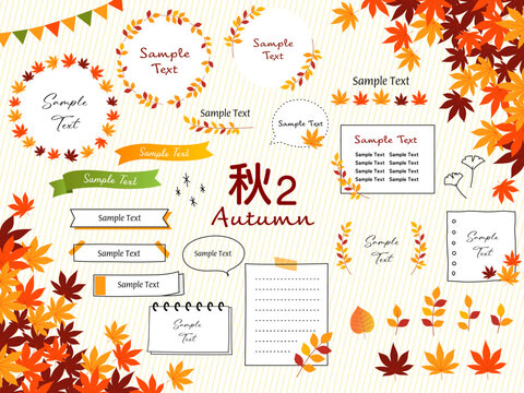 秋の紅葉あしらいセットB