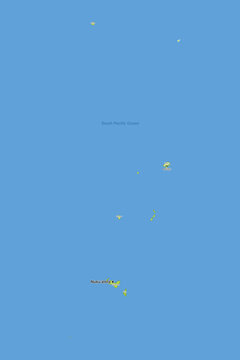 Tonga - Detailed, modern map of the country with cities, capitals, internal territorial boundaries, and major water features. Vector illustration.
