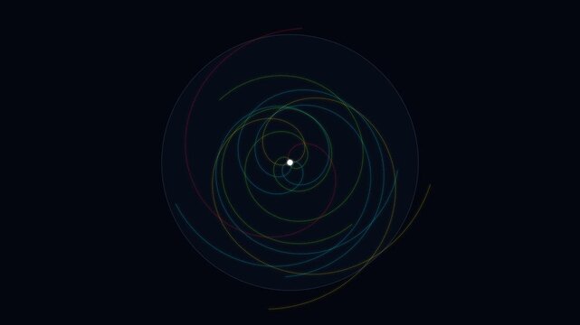 Subatomic Particle Bubble Chamber Cloud Tracks Loop
