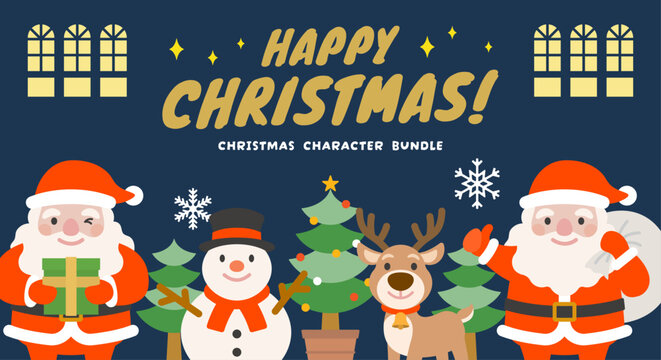 可愛いクリスマスキャラクター