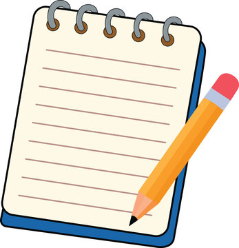 Journaling Illustration Icon with Notebook and Pen for Writing, Self Reflection, Planning and Personal Wellness