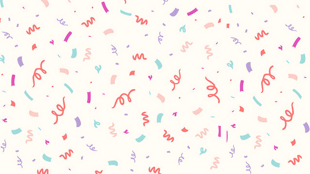 confetti on white background