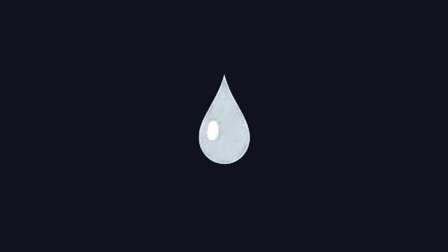 A comic sweat drop forms, wobbles, grows and slides down in a smooth looping animation. Ideal for anime reaction shots, comedy scenes and video overlays.