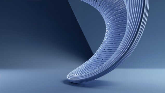 Abstract purple wave shape with smooth lines and flowing design