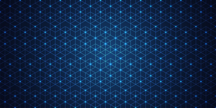 Abstract technology background with a seamless pattern of simple geometric shapes. Stylish vector texture