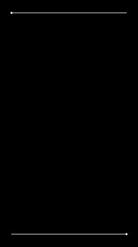 Minimal horizontal line border overlay with dot ends at top and bottom, clean frame divider design concept. 4k vertical video