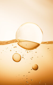 Flowing golden water surface background, 3d rendering.