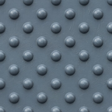 Seamless Smooth gray surface with regularly spaced raised circular bumps creating a uniform dimpled industrial texture.