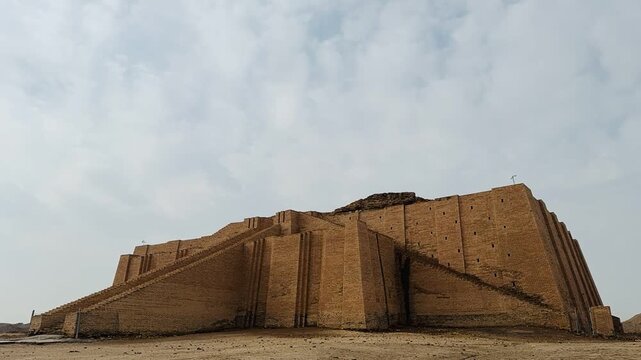 Ancient Sumerian Ruins of Ur with Ziggurat in Nasiriya, Iraq