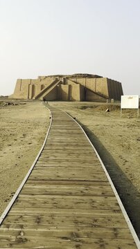 Ancient Sumerian Ruins of Ur with Ziggurat in Nasiriya, Iraq