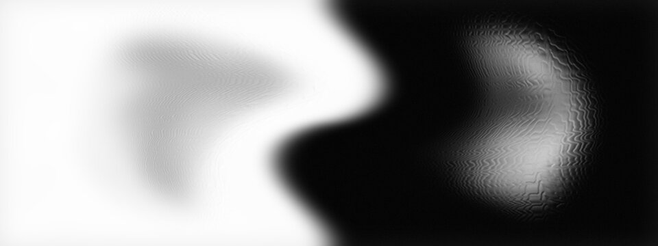 High contrast monochrome, ideal for technology interfaces., profound shadowy black, ethereal abstract backdrop, smoothly curving white luminescence