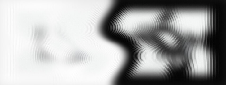 Monochrome wavy optical distortion, elegant modern backdrop, smooth black and white gradient, soft blurred moir&eacute; pattern, ethereal linear texture