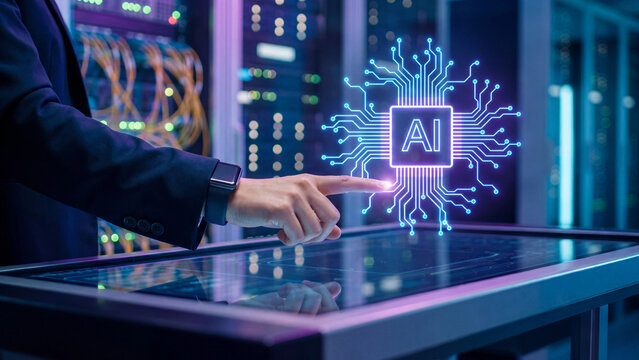 Artificial intelligence chip circuit interface enabling data processing computing innovation and smart technology