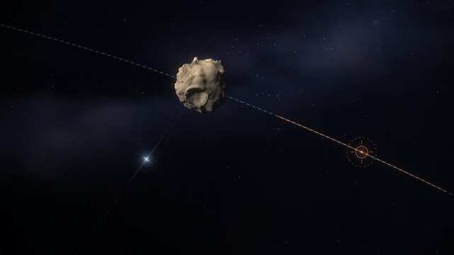 Asteroid Deflection Space Impact Mission Animation