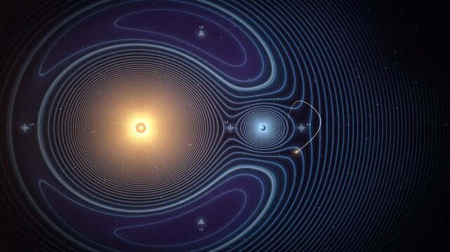 Lagrange Points Halo Orbit Space Science Seamless Loop