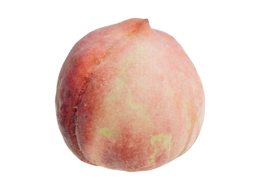 Peaches on a white background
