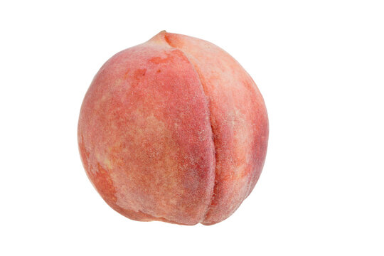 Peaches on a white background