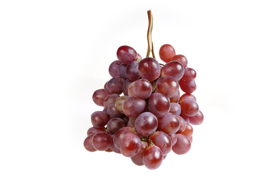 Grapes are very fresh on a white background.