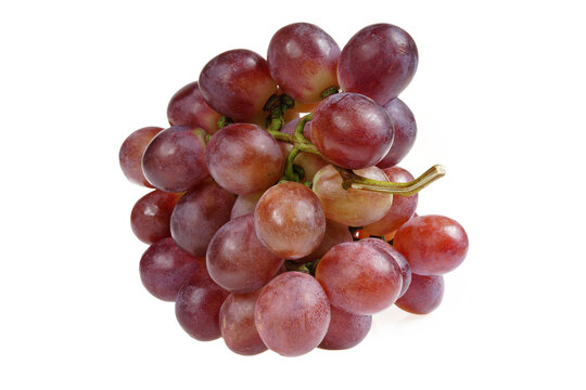 Grapes are very fresh on a white background.