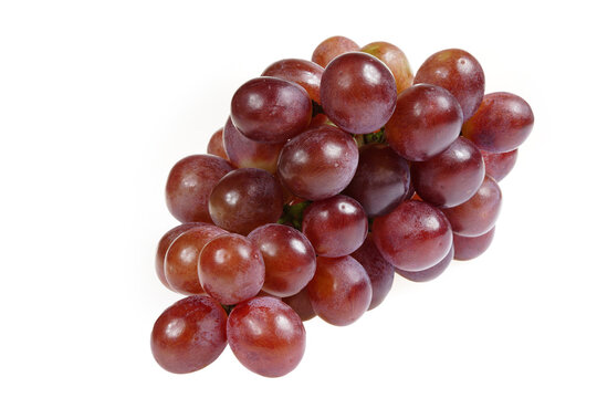 Grapes are very fresh on a white background.