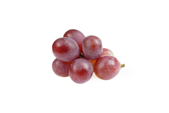 Grapes are very fresh on a white background.