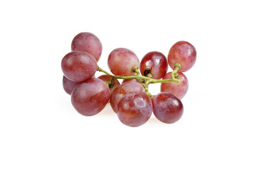 Grapes are very fresh on a white background.