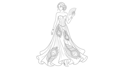 Fototapeta premium woman in dress