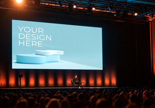 Conference Presentation Screen Mockup
