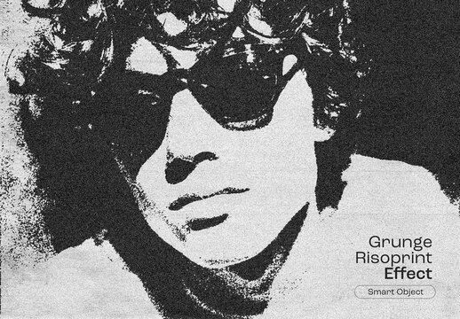 Grunge Risoprint Photo Effect