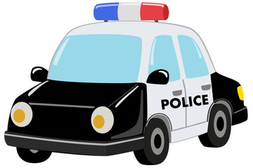 Cute Police Car Cartoon Vector Illustration © AgnesAldino