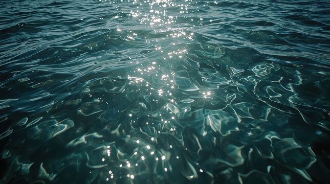Ocean wave sunlight reflection