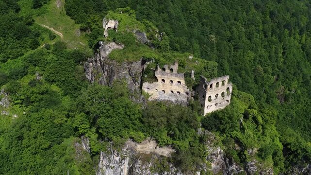 Kustul Monastery, a Greek Orthodox monastery located in the Macka district of Trabzon, built on the rocks. St. George Peristeriotas Monastery.